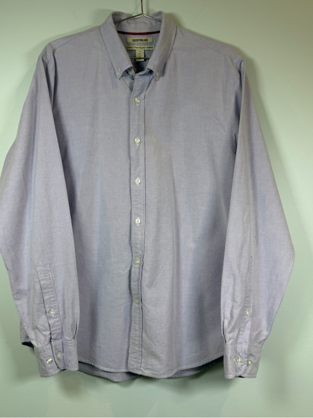 Goodthreads Men’s Button-Down Shirt - Light Lavender/Lilac Large‎